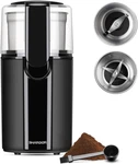 Electric Coffee And Spice Grinder With 2 Stainless Steel Bowls - Black. Fixed Price $67.99.