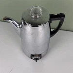 Vtg 1950'S Sunbeam AP10 Automatic Electric Stainless Steel Percolator Art Deco. Fixed Price $49.89.