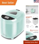 Programmable Bread Maker, 2 Lb Loaf, 3 Sizes, 19 Presets Incl. Gluten-free, D.... Fixed Price $130.86.