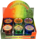 12 Pack 2" 3 Pc Weight Tiki Tobacco Herb Spice Grinder Mixed Candy Color TK2. Fixed Price $39.99.